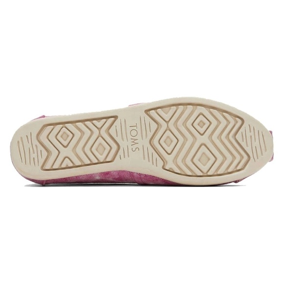 TOMS Alpargata Dark Fuchsia Repreve Distressed Washed Canvas Shoes Flats NIB - Picture 3 of 9